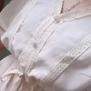 Платья для вечеринок шифон кружева V-образным вырезом женское твердое мини-платье лето французская фея империи талии с короткими рукавами черный белый тонкий a-line
