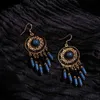 Luxury Boho Bohemian Gypsy Vintage Ethnic Long Tassel Drop Earrings Suspension Dangle Ear Ornaments For Female Wedding Accessory G220312