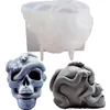 Skull Snake Head DIY Epoxy Resin Mold Double Silicone s Halloween Haunted Horror House Desk Decor Candle 2207216117230