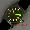 Orologi da polso tandorio 38mm ar zapphire vetro nh35 pt5000 movimenti automatico orologio da uomo spazzolato 200 m waffle waffle in gomma strapwrista