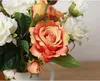 Dekoratif Çiçek Çelenkleri 7 PCS Mini Gül Yapay İpek Çiçek Ev Dekorasyon Bitkileri İçin Düğün Uzun 37CMDECORATIF