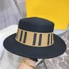 Designer de luxo Chapéu de lã Brand Letters clássicas de alta qualidade Hat de moda de moda Black Fedora para mulheres Caps de lã plana lhhvn