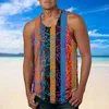 Męskie koszulki męskie moda hawajska hawajska plażowa koszulka Tank top męskie kamizelka drukują