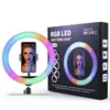 Live Selfie Lights Holder 210 см 10 -дюймовой RBG Ring Light Регулируемый внутренний держатель зажима для мобильного телефона6796787