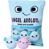 Axolotl Newt Doll una bolsa de peluches de salamandra colorido submarino suave animales pequeños bebés lindos regalo para niños