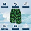 Herren-Shorts, St. Patricks Day, irisches Brett, Kleeblätter, Aufdruck, individueller Strand, kurze Hosen, Mann, elastische Taille, klassische Badehose, 2XLHerren