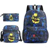 Rugzak 3 stks moord klaslokaal cos reizen camping computer bergbekleding ketting decoratie mochila oplaadbare school