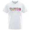 Trapstar London tshirt nasure men summer oneck Short Sleeve Pregestable Aweshwear Streetwear Soft Cotton Tops Male 220623