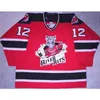 Nik1 #12 Ilkka Pikkarainen Vintage 90s Albany River Rats Hockey Jersey Embroidery Stitched Customize any number and name Jerseys