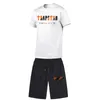 Casual Male Sports Set Trapstar Printed Short Sleeve Tracksuit Men's Brand 2 PCS Cotton T-Shirt Short Pants Set 220610