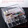 Storage Boxes & Bins Desktop Compartment Transparent Finishing Box Household Cosmetics Jewelry Nail Accessories Drawer BoxStorage