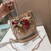 Axelväskor Dam Clear Bucket Bag Mode Transparent Crossbody Dam Casual Messenger Shopping Tote Handväskor Bolso MujerShoulder