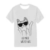 Мужские футболки Hiphop Summer Grey Man футболка мода Cartoon Animal Fit Tshir