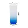 3oz Gradient Rainbow Colorful Bottom Frosted Sublimation Shot Glass Water Bottle Sublimation Cup Tumbler Z11