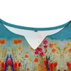 Женское платье Винтажные цветы 3D-принт с v-образным вырезом Свободное повседневное платье с короткими рукавами для женских платьев Летнее платье W220616