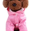 Dog Apparel Fashion Puppy Pet Rains Coat S-XL Jackets impermeáveis ​​com capuz