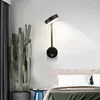 Lâmpada de parede com interruptor de botão Luzes internas minimalistas modernas para o corredor iluminação de cabeceira de cabeceira ângulo de ouro ajustável Goldenwall
