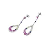 Boucles d'oreilles pendantes en argent Sterling et saphir rose pour femmes, lustre, modèles S925, élégantes, créées pour anniversaire, 2022