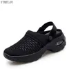Slippers 2022 Women Women Shoes زيادة عرضية سادة منصة غير قابلة للانزلاق لشبكة تنفس في الهواء الطلق المشي ytmtloy9659422