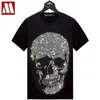 Casual Skulls T-shirt Femmes Été Manches courtes Tops Lady Mode Streetwear Slim Coton T-shirts Plus Taille S-5XL 220321