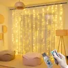 Strings 3x3m 3x2m 3x1m Fairy Curtain Light LED USB Garland String Lights For Room Home Bedroom Window Holiday Christmas Party DecorationLED