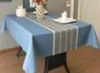PVC مقاوم للماء مقاوم للماء المضاد للوراء وغسل طاولة ألوان صلبة فن القماش مستطيل الجدول حصيرة مائدة مائدة محدثة بسيطة 1464853