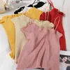 Kvinnors tankar Camis Rib Sticked Camisole Summer Solid Stretch Knit Cami Top Female Spaghetti Sallad Edge Fashion Crop Tops 2022Wo