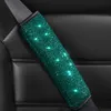 Крышка рулевого колеса Emerald Green Car Cover Accessories Женщины Bling стразам набор интерьера