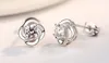 Panash Nowa biżuteria srebro srebrne skręcone klejnotowe kryształowe kolczyki dla kobiet pendientes