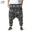 Men's Pants Men's Baggy Cotton Harem Men Hip-hop Women Loose Yoga Trousers Casual Vintage Long Pantalones Hombre Ethnic StyleMen's