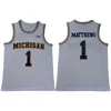 XFLSP2019 Michigan Wolverines basket 1 Charles Matthews 2 Jorda Poole Jersey Men 5 Jalen Rose 4 Chris Webber 25 Juwan Howard 41 Glen Rice