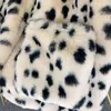 Harajuku Girls Cute LoEpard Faux Fur Coats Women 2020 Winter Stijlvolle polka stip bont jas Oversized losse overjas warme jassen T220810