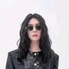 라운드 타원형 선글라스 골드 메탈 그린 렌즈 여성 남성 스포츠 안경 Sonnenbrille gafa de sol With Case