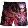 Anime Jujutsu Kaisen 3D Printed Swimming Men Summer Beachwear Loose Swim Trunks Kpop Swimsuits Beach Shorts 220621
