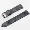 Retro -horlogeband van hoge kwaliteit 18 mm 20 mm 22 mm 24 mm lederen horlogebanden grijs zwart bruin blauw voor mannen Watch Accessories 220507
