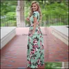 Maternity Dresses Clothing Supplies Baby Kids Women Floral Print Shorts Sleeve Boho Dress Summer Even Dhyfk