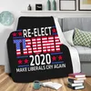 Trump filtar 200 * 150cm 3d tryckt trumpblanket 2 lager vinter kasta filt gör amerika bra igen fleece sjal pro232