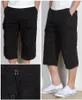 Knee Length Cargo Shorts Mens Summer Casual Cotton Multi Pockets Breeches Cropped Short Trousers Camouflage Shorts D220611