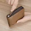 wallets Men Leather Wallet Zipper Small Card Holder Carteira Masculina Couro Monnaie Money Bag 2022 220627