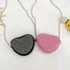 Nuova borsa a tracolla per bambini con cuore amoroso con paillettes Mini borsa a tracolla per neonata Portamonete per ragazzi dei cartoni animati