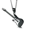 Pendant Necklaces Stainless Steel Color Guitar Necklace Men Chains Hip Hop Rock Band Chain Male Accessories Jewelry On ThePendant