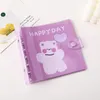 Anteckningar Yisuremia 6 Ring 2022 Square Glittery Binder Notebook Loose-Leaf Dairy Journals Agenda Planner Kpop Idols Cards Book Stationery