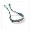 Шармовые браслеты ювелирные украшения сплетеные плетеное браслет ретро -ручную нити богемная нить бого матиколор струнный шнур хиппи от Dhilz