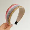 NIEUWE FASOM DOORS HOOFDBAND REGENBOOG ROPEN Gevlochten brede rand Headband volwassen zomer tulband casual haaraccessoires