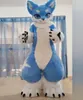 Długi futra Husky Dog lub Fox Mascot Costume Fursuit Halloween Suit Nowy