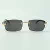 Plain Buffs sunglasses 3524012 with black buffalo horn legs and 56mm lenses for unisex