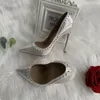 TOMONYE marchio personalizzato make silver glitter primaveraAutunno scarpe da sposa sexy borchie a spillo 12 cm tacchi alti pompe scarpe da donna 210409