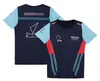 2023 F1レーシングチームユニフォームの公式同じスタイルの男性と女性の短袖Tシャツファン服