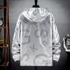 Men's Jackets #7034 Black Grey Silver Blue Shiny Surface Jacket Coat Men Plus Size 7XL Streetwear Hip Hop Letters Printed JacketsMen's