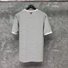 T-shirts voor heren T-shirt mode dwars zwart witte streep ontwerp o-neck korte mouw blouses 2022 zomer hoge kwaliteit topmen's